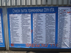 Українські націоналісти знищили виставку ідеологічних плакатів проти ОУН-УПА