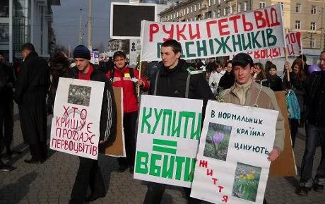 Молоді дніпропетровські екологи закликають дарувати коханим капусту замість підсніжників