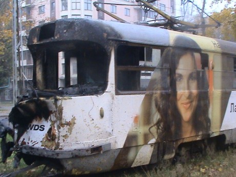 ДТП з пожежею: трамвай зіштовхнувся з КАМАЗом