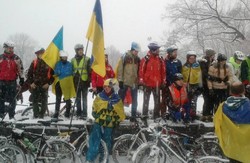 Веломайдан прорвався крізь сніги: у Харкові нова форма протесту