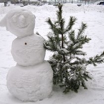новий рік сніговик ялинка 