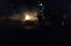 Вночі у Харкові вибухнув джип