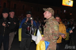 На недільне віче завітали бійці батальйонів «Харків-1» та «Слобожанщина» (фото)