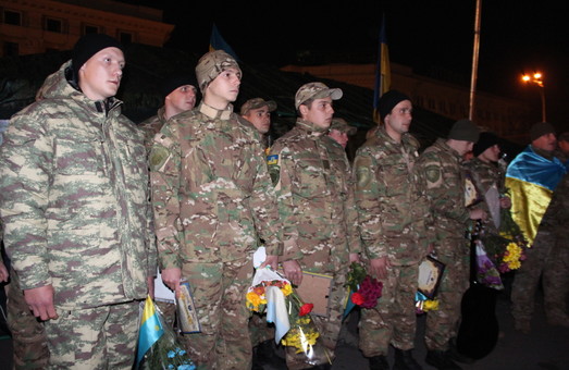 На недільне віче завітали бійці батальйонів «Харків-1» та «Слобожанщина» (фото)