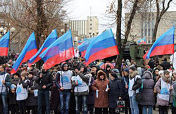 У Луганську пройшов «антиблокадний» мітинг