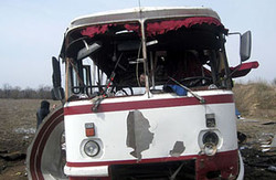 У районі Майорська підірвався пасажирський автобус: є жертви (фото)
