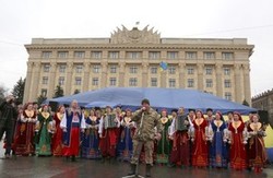 Харків зустрів демобілізованих солдатів батальйону територіальної оборони (фото)