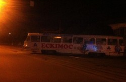 дрифт трамвая на вулиці жовтневої революції