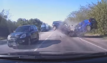 Жахлива аварія відбулася на сімферопольському шляху (відео)