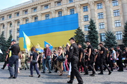 Прапор єдиної України розпочав свій «тур» з Харкова