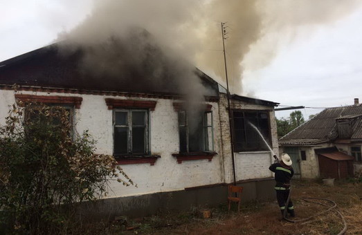Рятувальники винесли з палаючої хати непритомну жінку