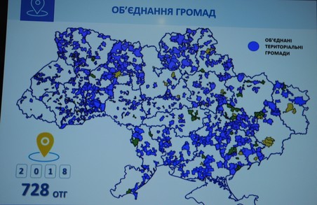Харківщина є лідером за динамікою зміни місця області в рейтингу активності формування ОТГ