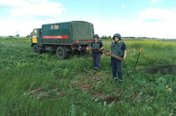 На Харківщині під час обстеження сільгоспугіддя було виявлено близько півтисячі боєприпасів