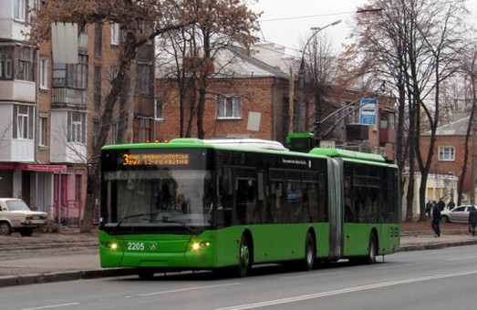 В Харкові деякі тролейбуси на дві години змінять свій маршрут