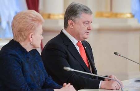 Україна і Литва спільно діятимуть, щоб ціна за агресію для РФ зростала - Порошенко