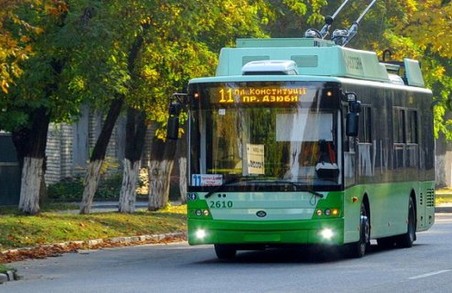 Один з харківських тролейбусів змінив маршрут